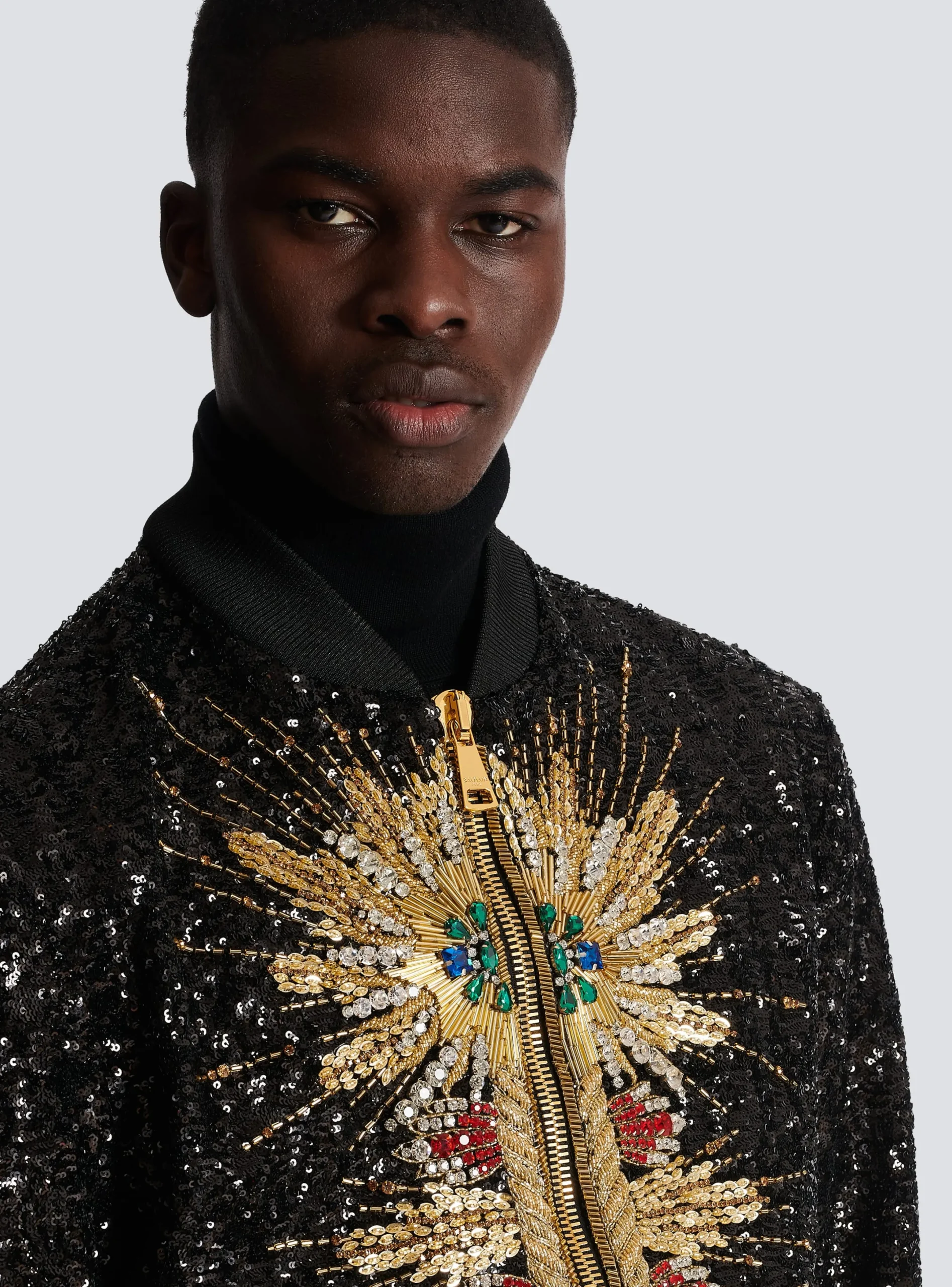 Fashion Zipped Jacket With Embroidery Outerwear